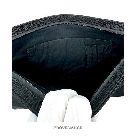 🔴 Balenciaga Campaign Logo Zip Clutch Bag - Black - Picture 8 of 9